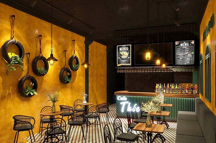 thiết kế quán cafe đẹp