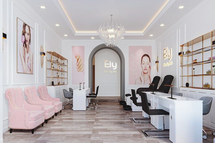 thiết kế tiệm nail nhỏ đẹp